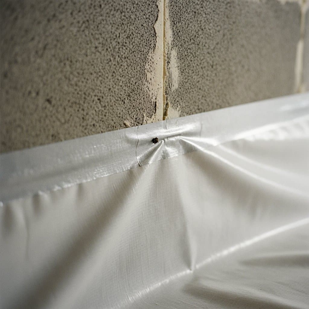 Sealed seams and joints detail