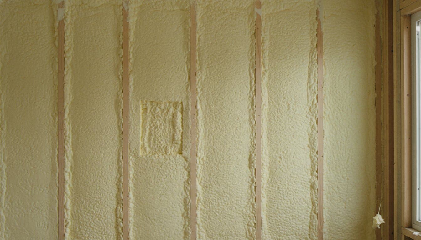 Finished open-cell foam installation